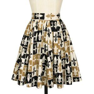 Trashy Diva Grand Fleur Mini Skirt Size 10 -  Retro Saints Fleur de Lis